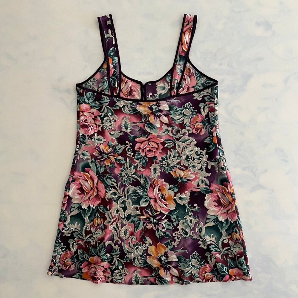 Expressions California Dynasty Colorful Floral Slip Dress - Picture 2 of 6